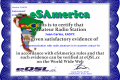 diploma eSAmericaFT8 ea5yc